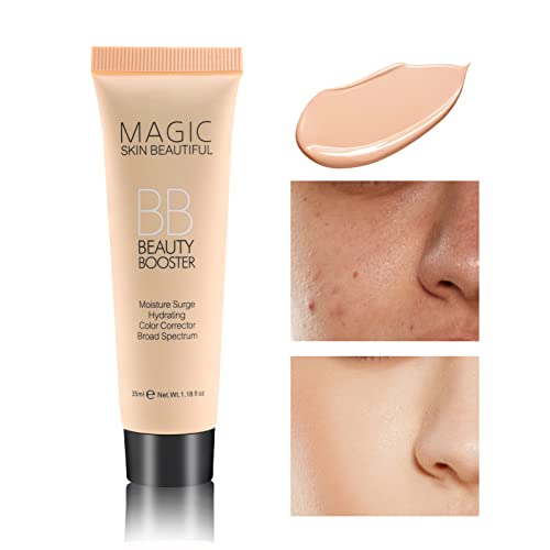 Boobeen Hydrating BB Cream, Full-Coverage Foundation&Concealer, Colour Correcting Cream, Tinted Moisturizer BB Cream para todo tipo de piel - unifica el tono de la piel.