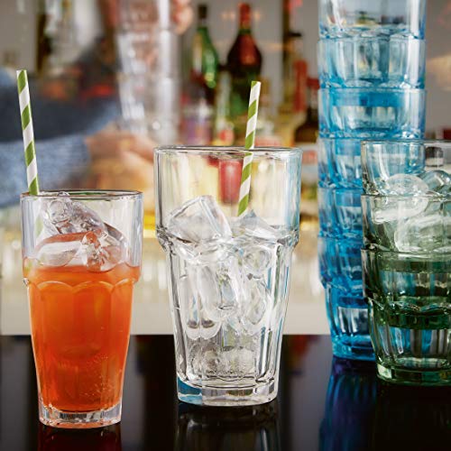 Bormioli Rocco DXT01140 Vaso Rock Bar Long Drink, Vidrio, Multicolor