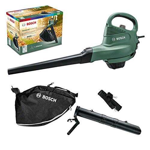 Bosch Home and Garden Bosch Soplador, Aspirador de Hojas UniversalGardenTidy (1800 W, Velocidad de Flujo de Aire: 165-285 km/h, en Caja)