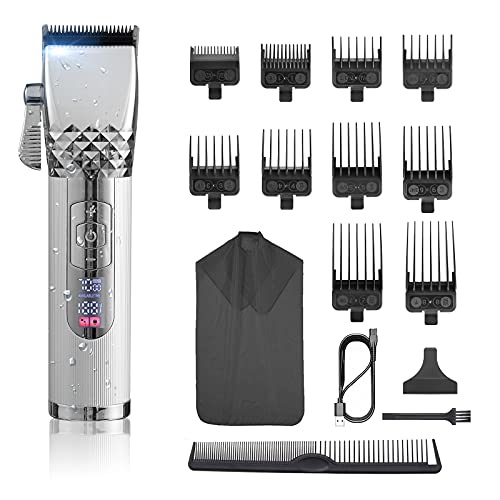 BOUNDAIR Cortapelos Hombre, Barbero Profesional Electrico Cortador, Maquina Cortadora de Pelo Recargable Recortador de Barba y Cortapelos Máquina Afeitar y Precisión Impermeable 10 en 1