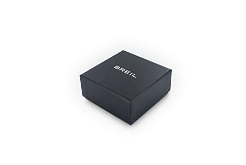 BREIL - Pulsera para Hombre Colección B FENCE TJ2779 - Pulsera con Cuentas de Shungite Negro - Longitud 22,5 cm