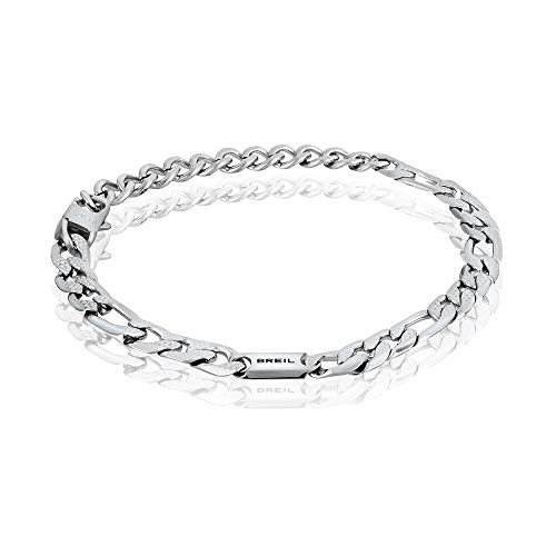 BREIL - Pulsera para Hombre Colección GROOVY TJ1978 - Joya de Acero Inoxidable con Cierre Metálico - Longitud 22 cm