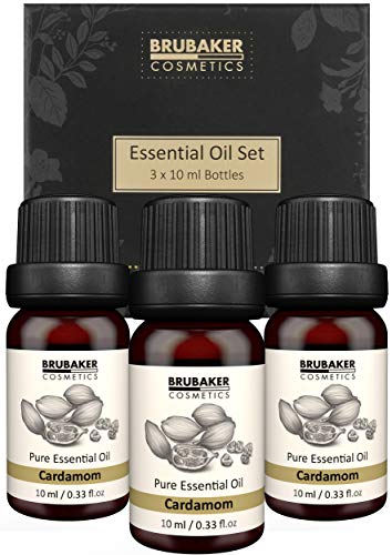 BRUBAKER Set de 3 Aceite Cardamomo - Aceites Esenciales Set de Regalo de Aromaterapia 3 x 10 ml Natural & Vegan