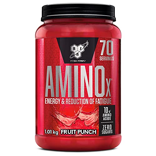 BSN Nutrition Amino X, Suplementos Deportivos BCAA Polvo con Aminoacidos Esenciales y Vitamina D, Aminoacidos BCAA para Musculacion, Ponche de Frutas, 70 Porciones, 1kg