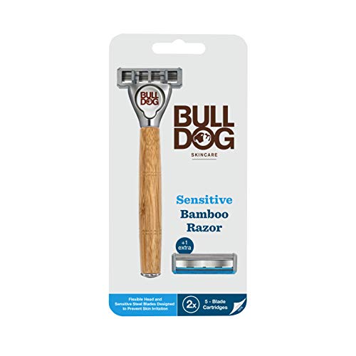 Bulldog Bambú para pieles sensibles - Set de 2 hojas + afeitadora de 3 unidades