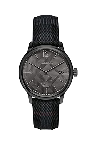 Burberry BU10010 - Reloj de esfera redonda con estampado de cuadros, 40 mm