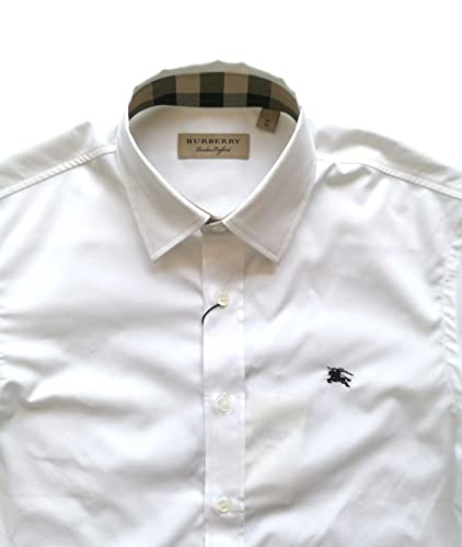 BURBERRY Camisa de manga larga de algodón para hombre 8036292 blanco, Color blanco., XS