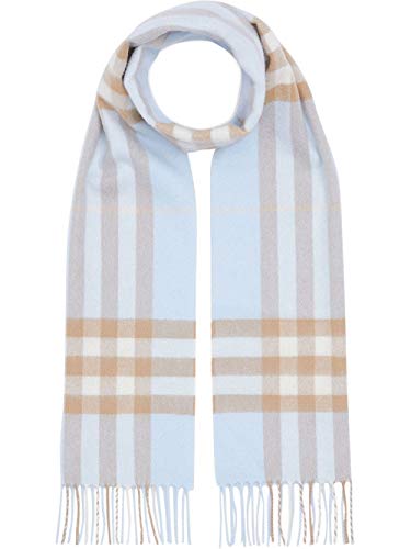 BURBERRY Moda De Lujo Mujer 8018488 Azul Claro Cachemir Bufanda | Otoño-invierno 20