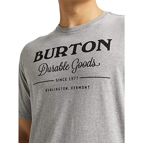 Burton Durable Goods Camiseta, Hombre, Gray Heather, XS