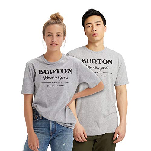 Burton Durable Goods Camiseta, Hombre, Gray Heather, XS