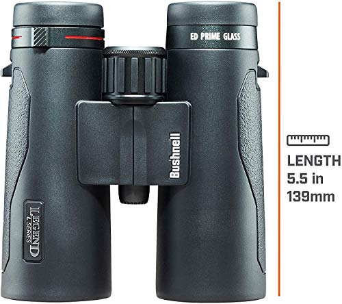 Bushnell - Legend L-Series Binocular - 10x42 - Negro - Prisma de Techo - Rainguard HD - Recubrimiento de banda ultra ancha - Cristal ED - 198104