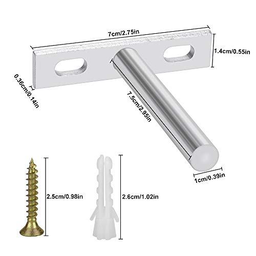 BUZIFU Soporte Invisible para Estanterías 6 unids Soportes Ocultos para Estantes Flotantes 3 Pulgadas Soporte para Estantes de Pared Soporte Baldas Pared para Estudio Oficina Dormitorio Balcón y Salón