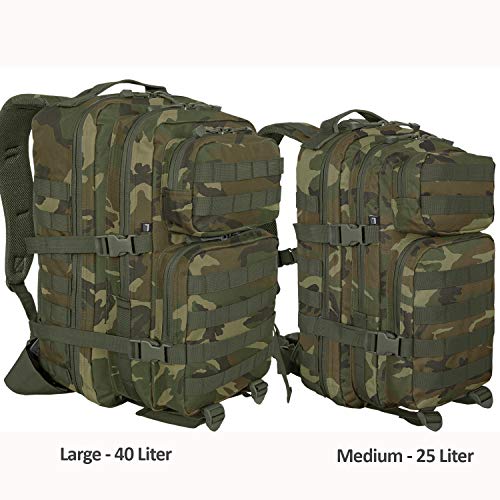 bw-online-shop US Cooper Assault - Mochila, Unisex, BW9513, woodland, Medium - 25 Liter