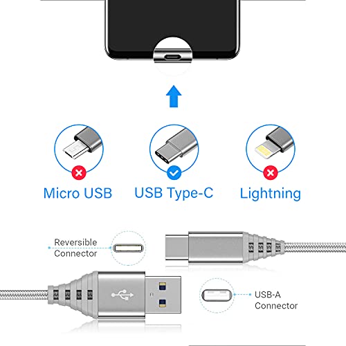 Cable Usb Tipo C 2M+3M,Cable Cargador Usb C para Xiaomi Redmi Note 10/10 Pro/10S 9 Pro/9T/9S/8 Pro/8 8T 7,Movil Mi Note 10 Lite,Mi A2 A3/11 5G/10T Lite/10T Pro/9T 9 10 8 Pro,Carga Rapida 3+2 Metros