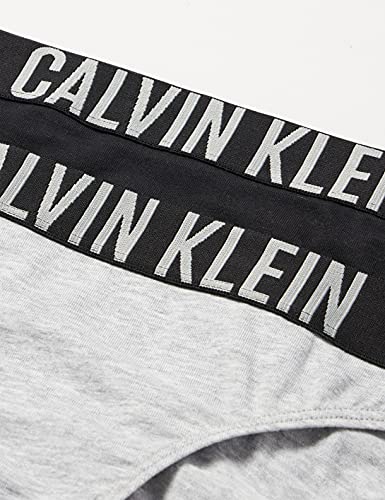 Calvin Klein 2Pk Bikini Braguitas, 1 Grey Heather/1 Black 029, 12-14 Años (Pack de 2) para Niñas