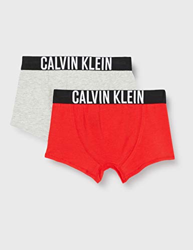 Calvin Klein Bañador Niños, Rojo ( 1truered/1greyheather ), 8/10