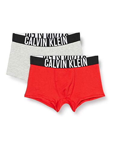 Calvin Klein Bañador Niños, Rojo ( 1truered/1greyheather ), 8/10