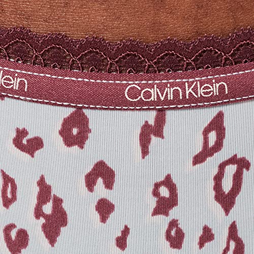 Calvin Klein Bikini Ropa Interior, Cheetah Shadow_Polished Blue, S (Pack de 2) para Mujer