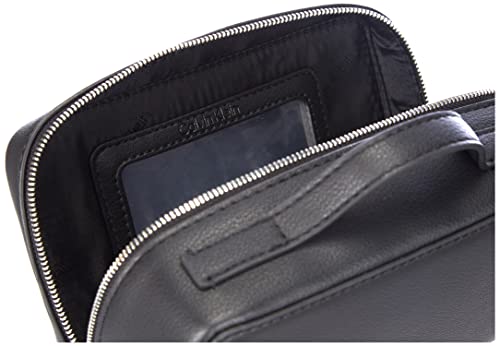 Calvin Klein CK Must Cosmetic Pouch, Accesorio de Viaje-Billetera Plegable Triple para Mujer, Schwarz, Talla única