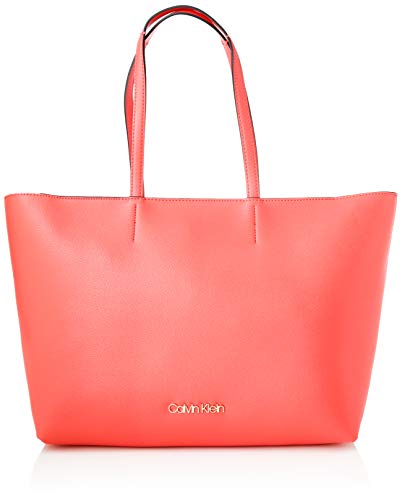 Calvin Klein - Ck Must Shopper Md Cav, Bolsos totes Mujer, Rojo (Coral), 1x1x1 cm (W x H L)