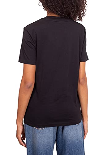 Calvin Klein Jeans Camiseta de Monograma Brillante, CK Black, S para Mujer