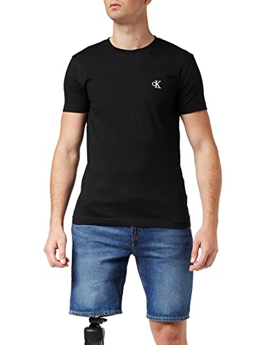 Calvin Klein Jeans CK Essential Slim tee Camiseta, Negro, S para Hombre