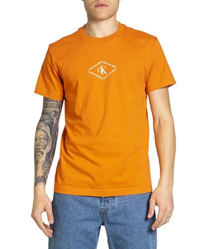 Calvin Klein Jeans CK Monotriangle tee Camiseta, Rusty Orange, XS para Hombre