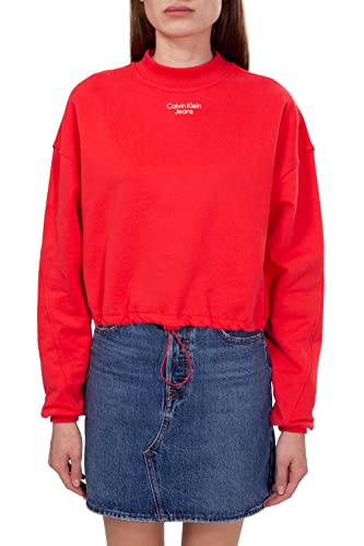 Calvin Klein Jeans - Sudadera para mujer con logotipo impreso, talla M