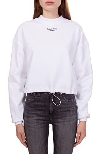 Calvin Klein Jeans - Sudadera para mujer con logotipo impreso, talla M