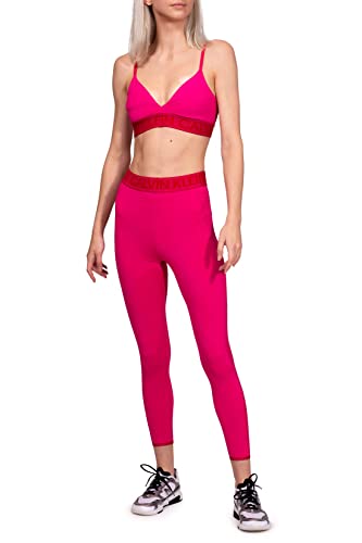 Calvin Klein - Leggings mujer con inserciones de malla - Talla, Rosa, S