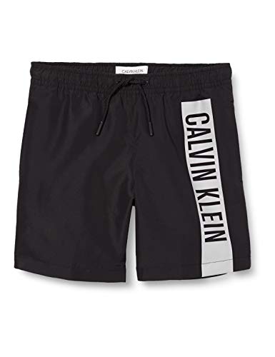 Calvin Klein Medium Drawstring Bañador, Negro (Pvh Black Beh), Talla Única (Talla del Fabricante: 14-16) para Niños