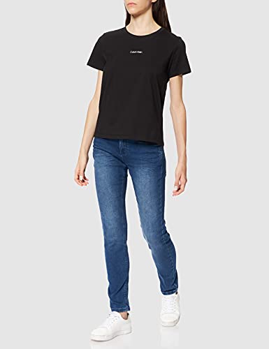 Calvin Klein Mini Calvin Klein T-Shirt, Camiseta para Mujer, Negro (Ck Black), XS