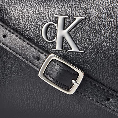 Calvin Klein Minimal Monogram-Bolsa para cámara, Crossovers para Mujer, Black, Medium