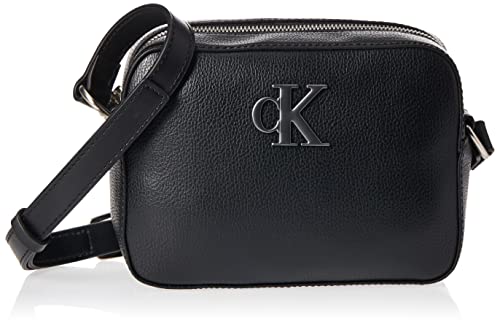 Calvin Klein Minimal Monogram-Bolsa para cámara, Crossovers para Mujer, Black, Medium