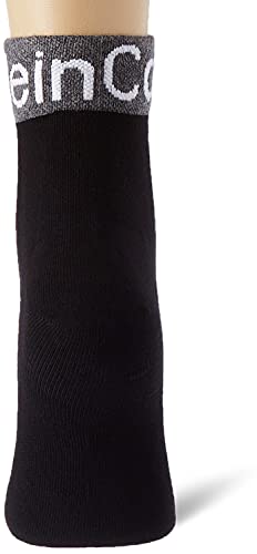 Calvin Klein Modern Logo Women's Quarter Socks 1 Pack Cuadrado, Negro, Talla única para Mujer