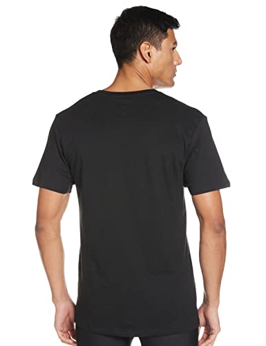 Calvin Klein S/S Cuello en V, Paquete de 3 Capa de Base Superior, Black, XL para Hombre