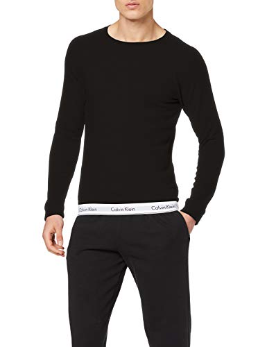 Calvin Klein SS-Modern Cotton Sudadera, Negro (Black 001), L para Hombre