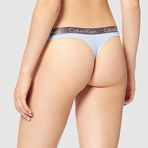 Calvin Klein Thong 3Pk Bragas, Black/White/Prepster Blue, S para Mujer