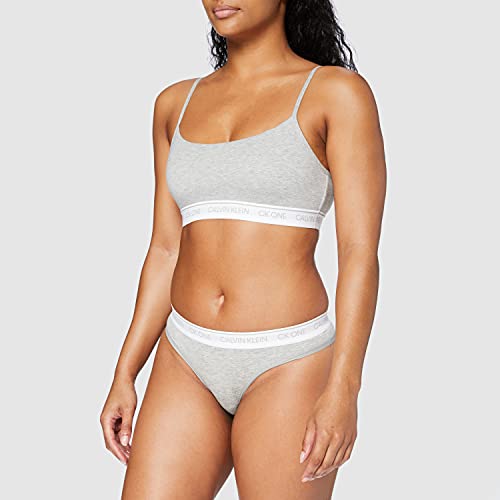 Calvin Klein Thong Tanga, Grey Heather, S para Mujer