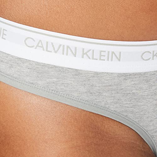 Calvin Klein Thong Tanga, Grey Heather, S para Mujer