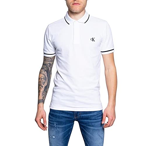 Calvin Klein Tipping Slim Polo Camisa, CK Black, XXL para Hombre