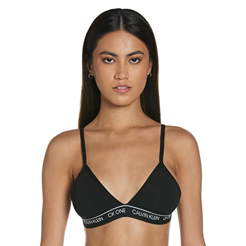 Calvin Klein Unlined Triangle Almohadillas y Rellenos de Sujetador, Black, XS para Mujer