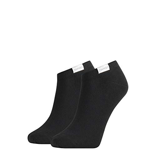 Calvin Klein Women Liner 2p Organic Cotton Reese Calcetines, Negro, Talla única para Mujer