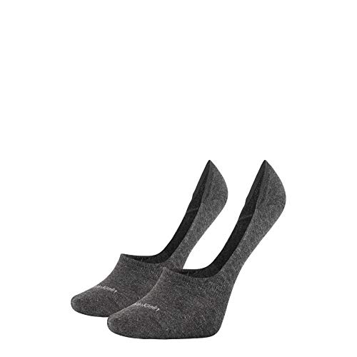 Calvin Klein Women no Show 2p Cotton Logo Jessica Calcetines, Gris Oscuro, 35/38 para Mujer