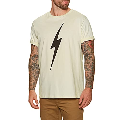 Camiseta Hombre Lightning Bolt Forever Camiseta, blanco, M