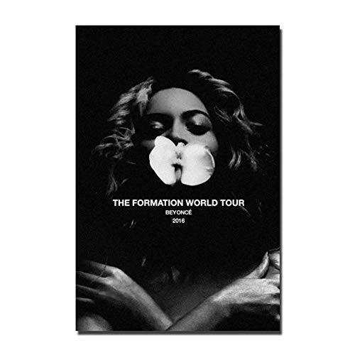 Carteles e impresiones Hot New Beyonce World Tour Music Star Singer Art Poster lienzo pintura decoración del hogar-50x70cm sin marco