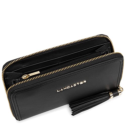 Cartera Lancaster MADEMOISELLE ANA en piel martillada negra