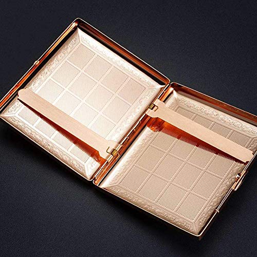 CBERADA Moda Caja de Cigarrillo Femenina Proceso de Relieve Moderno Ultrafino portátil Portátil Flip 16 Caja de Cigarrillo ordinaria (Color : Silver)