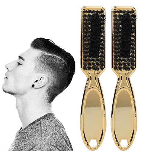 Cepillo de pelo de 2 piezas para barbero, cepillo para peinar el cabello, cepillo de cabeza de aceite retro para limpieza de cabello, herramientas de peluquería profesional para peluquería antiestátic