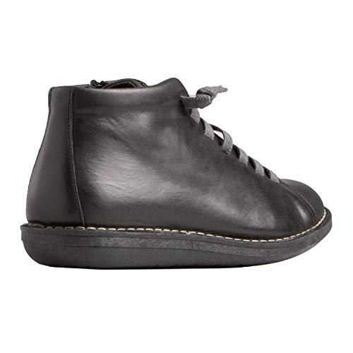 CHACAL Shoes – Botines Negros para Hombre de Piel con cordón elástico y Cremallera para un Calzado fácil – Talla EU 40
